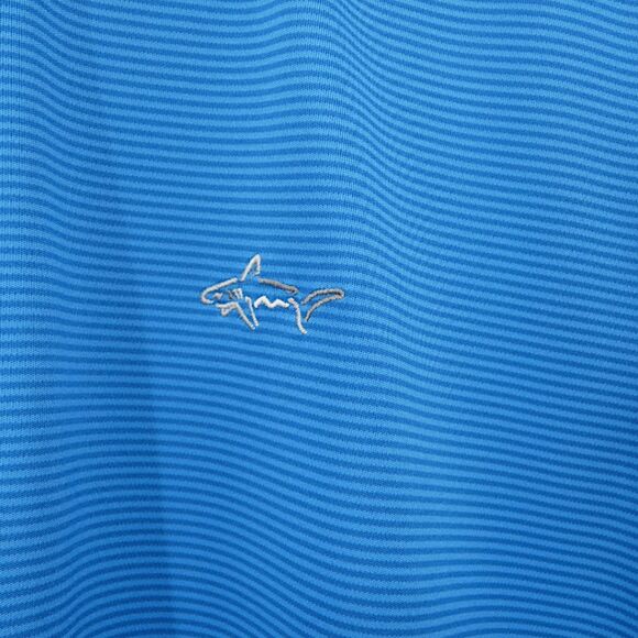 Greg Norman ML75 PlayDry Men’s Golf Performance Polo Shirt Blue Stripe Size M - Picture 5 of 7